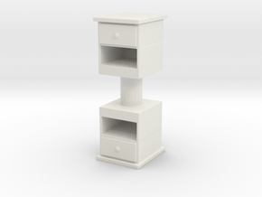 End Table (x2) 1/35 in White Natural Versatile Plastic