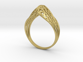 Knights Wire Ring - Sterling Silver in Natural Brass