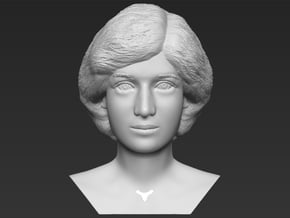 Princess Diana bust in White Natural Versatile Plastic