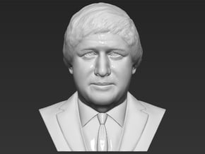 Boris Johnson bust in White Natural Versatile Plastic