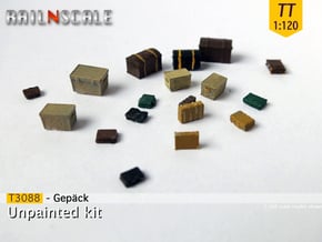 Gepäck (TT 1:120) in Tan Fine Detail Plastic
