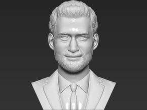 Prince Harry bust in White Natural Versatile Plastic