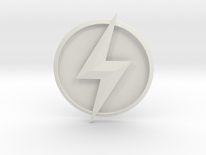 CW Kid Flash Emblem in White Natural Versatile Plastic