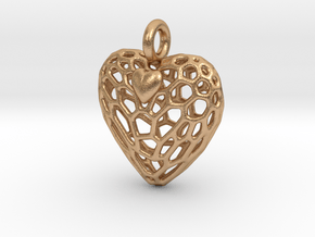 Caged Heart Escaping in Natural Bronze