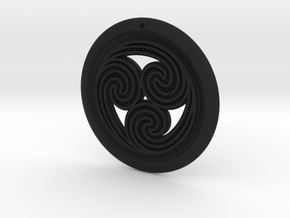 Hangarite Earring ~ version 4 - 34.5mm diameter in Black Premium Versatile Plastic