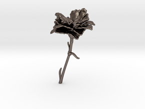 Carnation in Polished Bronzed Silver Steel