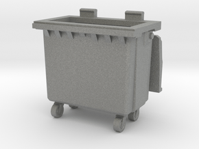 Trash bin with wheels 01.O Scale (1:48) in Gray PA12