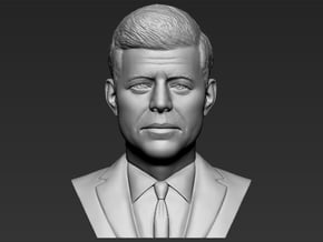 John F Kennedy bust in White Natural Versatile Plastic