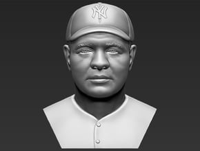 Babe Ruth bust in White Natural Versatile Plastic