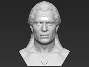 Geralt of Rivia The Witcher Cavill bust in White Natural Versatile Plastic