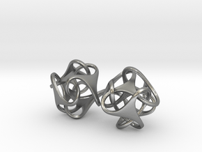 Tetron earrings in Natural Silver
