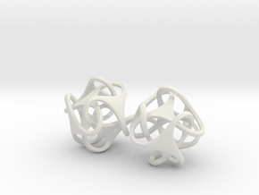 Tetron earrings in White Natural Versatile Plastic
