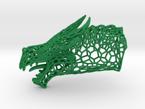 Dragon Trophy Wireframe in Green Processed Versatile Plastic