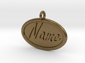 Oval Pet Tag / Pendant in Natural Bronze