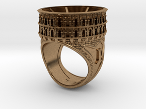Bague Arènes de Nîmes JP - colosseum ring in Natural Brass