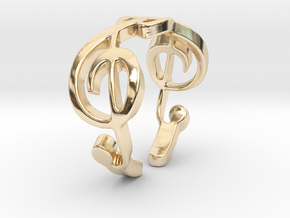 Treble Clef Ring (Size 5)  in 14K Yellow Gold