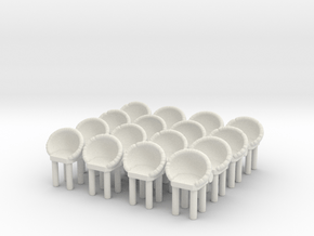 Modern Bar Chair (x16) 1/100 in White Natural Versatile Plastic