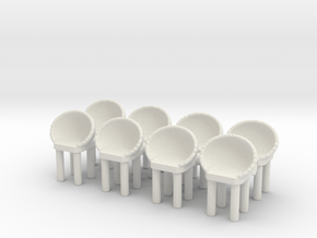 Modern Bar Chair (x8) 1/64 in White Natural Versatile Plastic