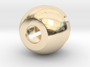 45mm+knob+cover+with+hole in 14K Yellow Gold