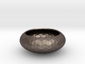 Spirals wrapped around bowl in Polished Bronzed Silver Steel