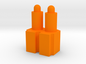 2-Rounds MCX MPX Pellets Seating Tool in Orange Processed Versatile Plastic