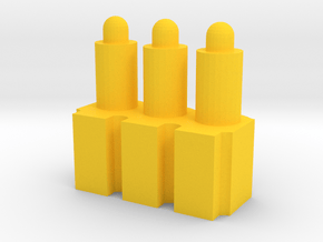 3-Rounds MCX MPX Pellets Seating Tool in Yellow Processed Versatile Plastic