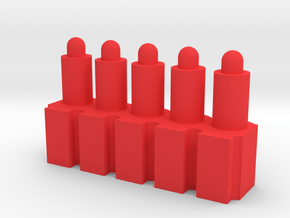 5-Rounds MCX MPX Pellets Seating Tool in Red Processed Versatile Plastic