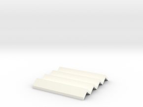 Concertina Coaster/heatproof Mat/soap dish in White Processed Versatile Plastic