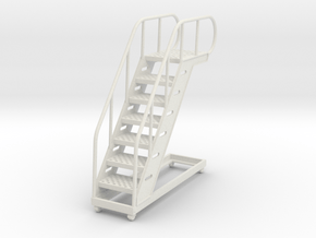 Aviation Staircase 1/32-scale in White Natural Versatile Plastic: 1:32