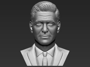 George Clooney bust in White Natural Versatile Plastic