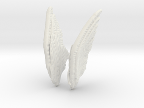 Printle Thing Angel Wings II - 1/24 - wob in White Natural Versatile Plastic