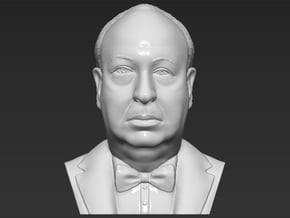 Alfred Hitchcock bust in White Natural Versatile Plastic