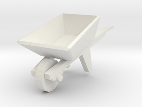 Wheelbarrow 1/48 in White Natural Versatile Plastic