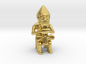 Inch Tall Thor statuette in Polished Brass