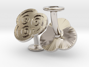 Air Element Cufflinks (Avatar the Last Airbender) in Rhodium Plated Brass