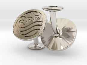 Water Element Cufflinks (Avatar the Last Airbender in Rhodium Plated Brass