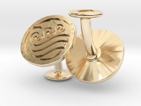 Water Element Cufflinks (Avatar the Last Airbender in 14k Gold Plated Brass