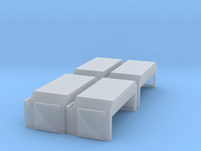 EMD Short Air Filter Hatch (Angled) (HO - 1:87) 4X in Tan Fine Detail Plastic