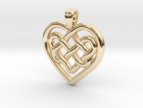 Heart in heart [pendant] in 14k Gold Plated Brass