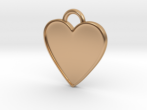 Cosplay Charm - BOP Heart Base (variant 3) in Polished Bronze