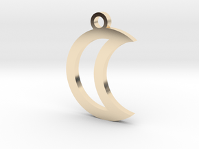 Moon Charm (style 1) in 14k Gold Plated Brass