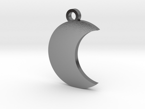 Moon Charm (style 2) in Polished Silver