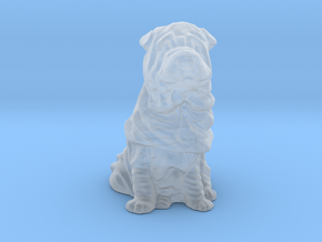 HO Scale Shar Pei in Smooth Fine Detail Plastic