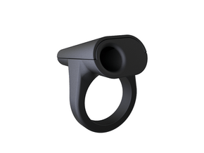 contour - pencil sharpener ring in Black Natural Versatile Plastic