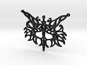 :Silent Beast III: Pendant in Matte Black Steel