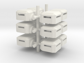 Square Bunker (x12) in White Premium Versatile Plastic