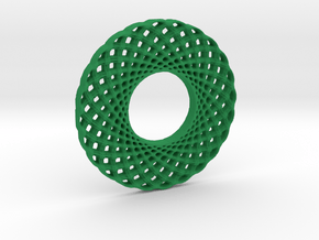 3D-printed coaster #1 in Green Processed Versatile Plastic: Medium
