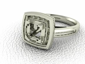 Cushion halo engagment NO STONES SUPPLIED in 14k White Gold