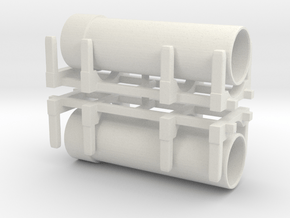 Pipe Transport (x2) 1/160 in White Natural Versatile Plastic