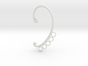 Cosplay Ear Hook Base (style 2) in White Natural Versatile Plastic
